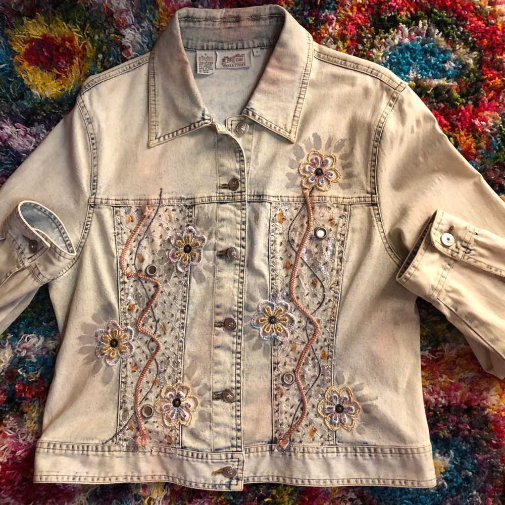 EUC Variations Bleached Denim Jacket - Picture 2 of 16